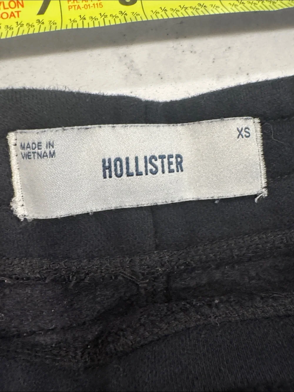Hollister Men's XS Black Drawstring Open Wide Leg Sweatpants Pockets Baggy Logo